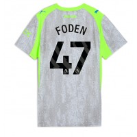 Stroje piłkarskie Manchester City Phil Foden #47 Koszulka Trzeciej dla damskie 2025-26 Krótki Rękaw